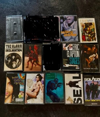 VINTAGE LOT X12 VARIOUS CASSETTE TAPES PRINCE, ROLLING STONES ETC. Foto 1 de 4
