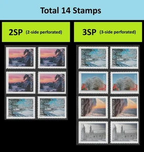 US 6038-6042 Winterlandschaften F komplett 2SP 3SP Einzelsatz 14 MNH 2025 - Bild 1 von 15