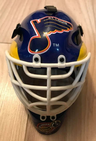 Vintage 90's St. Louis Blues NHL Riddell Mini Goalie Helmet! Cover
