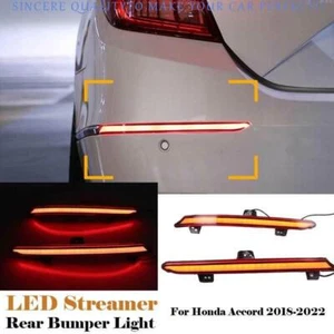For Honda Accord 2018-2022 LED Rear Bumper Lights Rear Side Lamp Brake Light 2PC - Picture 1 of 12