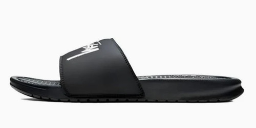NUOVO Nike Benassi Stussy Slide Off Noir Bianco Nero CW2787 001 Uomo Taglia 7 9