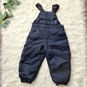 LONDON FOG 2t Navy Blue Overall Snow Bibs - Picture 1 of 5