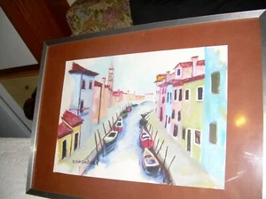 CONSADORI - CANALE DI BURANO - TEMPERA SU CARTA 36 X 52 - Picture 1 of 2