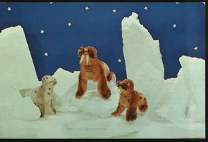 Advertising Postcard Steiff Plush Zoo Favorites Seals Walrus #11 Robbie & Paddy - Picture 1 of 2