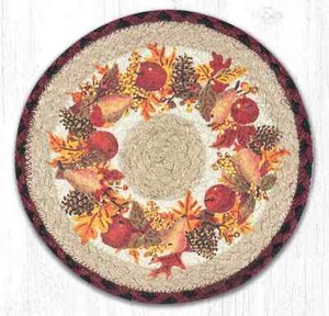 Remaches (Juego de 2) Guirnalda de Otoño Trenzada 10 pulgadas Manteles de Yute Decoración de Otoño - Imagen 1 de 1