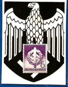 Nazi Germany POST 3rd Third Reich SA Sword in Wreath Swastika postage stamp MNH - Picture 1 of 1