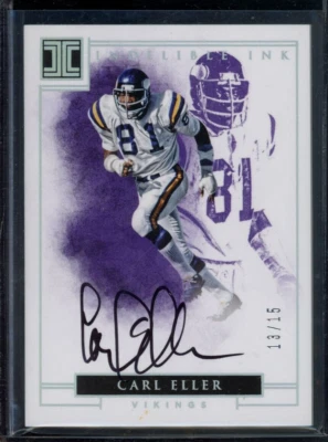 2016 Impeccable Indelible Ink #22 Carl Eller On Card Auto 13/15 Vikings - Image 1 of 2