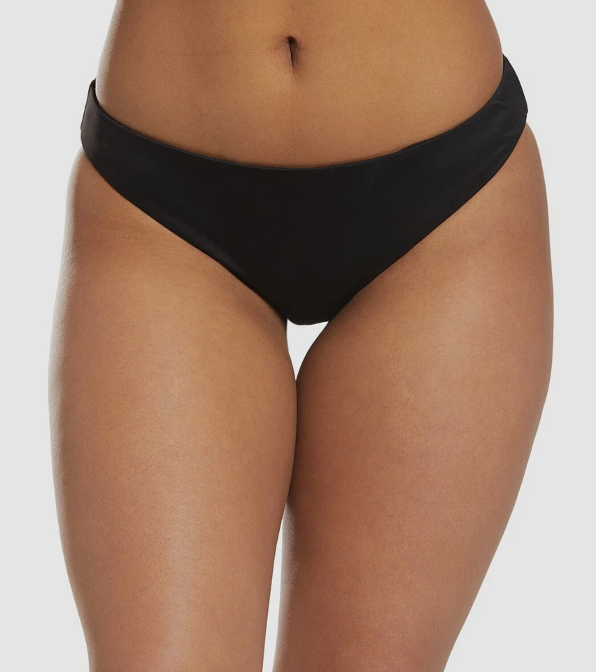The Bikini Lab Solids Full Coverage Hipster Bottom Women's Size L Black