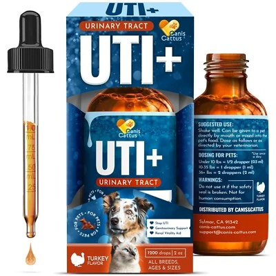 Dog & Cat UTI Drops | Urinary Tract Health Supplement for Pets | 2 Oz - Image 1 of 4