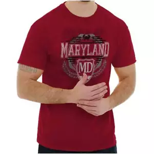 Maryland Traditional Tourist Travel Souvenir Adult Short Sleeve Crewneck Tee - Picture 1 of 8