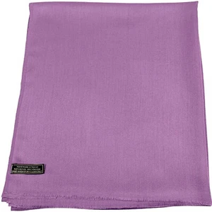 CJ Apparel Malva Color Liso Chal Nepalés Flecos Segundos Bufanda Pashmina *NUEVO* - Imagen 1 de 12