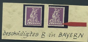 Bayern 181 III, Plattenfehler III postfrisch mit Vergleichsmarke (Falzrest)#g274 - Picture 1 of 1