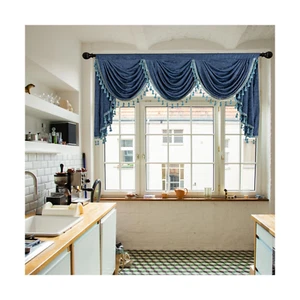 Waterfall Valances for Windows Valance Curtains with Tassels Luxury Chenille ... - Picture 1 of 7