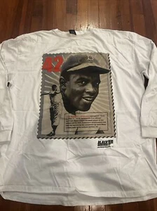 Black Heritage Graphic Long Sleeve Men's Size 3XL White Jackie Robinson - Picture 1 of 10
