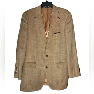 Brooks Brothers Silk Linen Wool Blazer Mens 40L Sport Coat Business Career - Picture 1 of 7