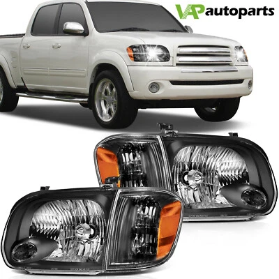 Headlights Assembly Pair For 2005-2006 Toyota Tundra 05-07 Sequoia Headlamps Set - Изображение 1 из 4
