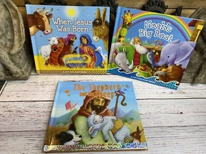 3 religious lift the flap books jesus, shepherd and sheep, Noah books - Picture 1 of 13