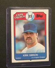 1989 TOPPS CAP'N CRUNCH KIRK GIBSON LOS ANGELES DODGERS #2