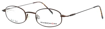 MARCHON 701 210 Marrón Unisex Niños Ovalado Borde Completo Anteojos 45-19-135 B:27 ITALIA Foto 1 de 4