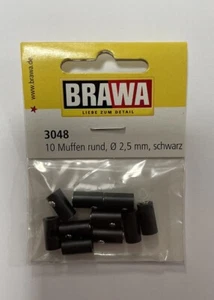 Brawa 3048 10 Muffen rund (schwarz) Durchmesser 2,5mm - Picture 1 of 1