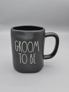 Large GROOM TO BE Coffee Mug Cup Matte Black Rae Dunn 192 by Magenta 20oz - Picture 1 of 8