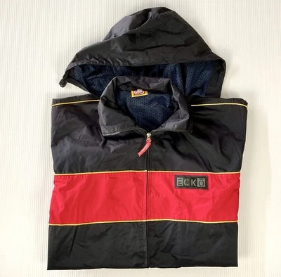 Ecko Unltd Blk/Red Long Sleeve Full Zip Windbreaker Rain Jacket - Size XL - Image 1 of 4