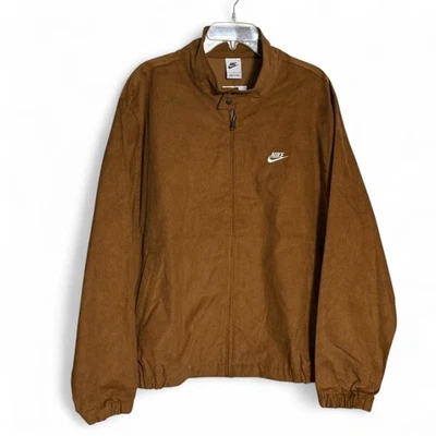Куртка мужская Nike большая коричневая вельветовая на молнии вышитая Swoosh FZ0631-281 - Изображение 1 из 4