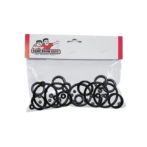 Capcom Airborne Pinball Machine Replacement Repair Rubber Ring Kit Black - Picture 1 of 2