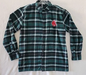 Camisa de Franela Boston Red Sox Fenway Serie de Conciertos Verde Bota a Cuadros Logo Talla XL - Imagen 1 de 12