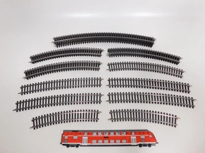 DK716-2# 17x Märklin H0 AC Track Piece K-Track Curved 2231 2232 2251 2274 Mint - Image 1 of 3