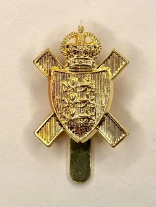 British Forces Royal Jersey Light Infantry Brass Cap Badge Military Insignia - Picture 1 of 2