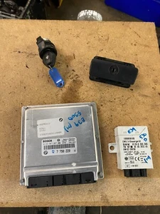 BMW E39 5er 3.0D M57 Handmotor ECU EWS Handschuhfach Schloss Lauf SCHLÜSSELSATZ (38 - Bild 1 von 7