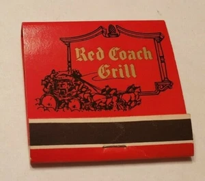 De colección Red Coach Grill Ubicaciones Restaurante Matchbook Coincidencias Sin golpear - Imagen 1 de 3