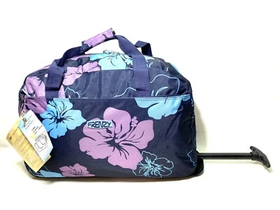 21" Wheeled Holdall Cabin Trolley Flower Sports Luggage Overnight Travel Bag 39L - Image 1 of 4