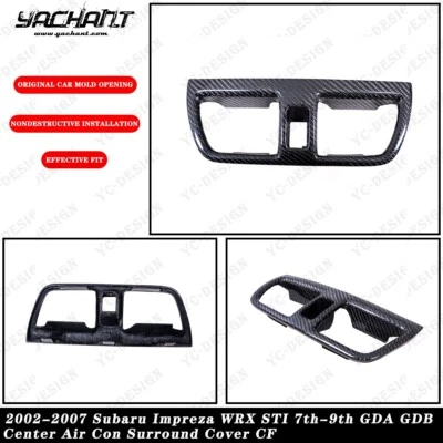 CARBON For 02-07 Subaru WRX/STI 7th-9th GDA/GDB Center Air Con Surround Cover - Image 1 of 4
