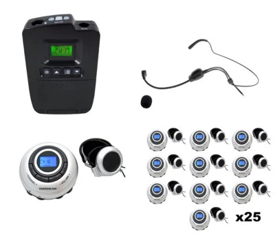 Enersound 25-Person Portable Interpretation Tour Guide System Lifetime Warranty - Image 1 of 4
