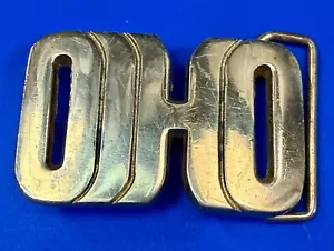 OHIO State RARE Cutout Block Letter Solid Brass Baron Buckles Belt Buckle - Picture 1 of 15