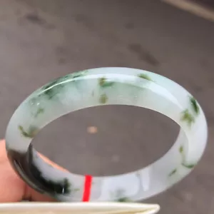 Certified Nature Grade AAA Icy Green Burma Jade jadeite bracelet bangle 57mm - Picture 1 of 12
