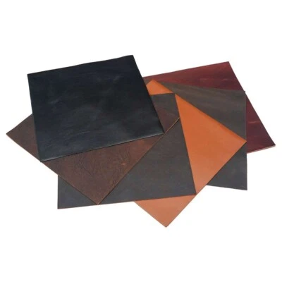SPRINGFIELD LEATHER COMPANY SLC 6-Pack Chrome Tanned Leather Sheets 12"x12" 5–6oz Earth Tones