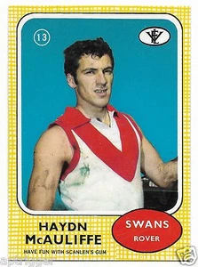 1972 Scanlens (13) Haydn McAULIFFE South Melbourne   { MINT } - Picture 1 of 1