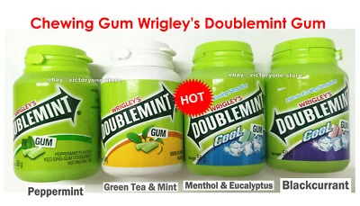 Gums Mints 咀嚼 Wrigley's Doublemint 口香糖底座瓶甜味多种口味 58 克 — 第 1/4 张图片