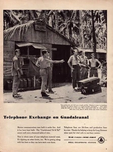1943 IMPIANTO TELEFONICO CAMPANELLO Chiamate di guerra Arrivano Primo Scambio Telefonico Guadalcanal - Foto 1 di 1