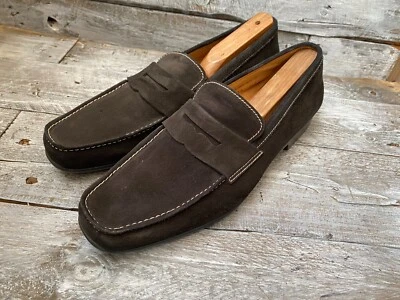 Mocasines JM WESTON 625 gamuza cuero, sin cordones talla uk 9.5E EE. UU. 10.5 Foto 1 de 4