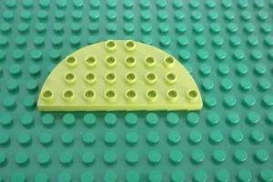 Duplo Half Plate Round 10922 Thin Baseplate Curved LIME GREEN Floor - Picture 1 of 1