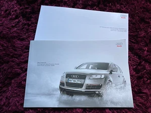 Audi Q7 SUV Brochure 2009, UK issue, dated Oct 2008 + Dec 08 Pricing Supplement - Picture 1 of 2