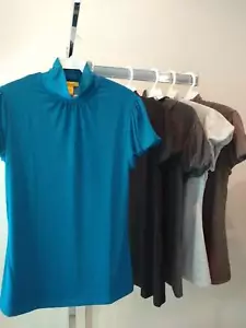 FINESSE NUOVA T SHIRT TOP FINTO COLLO INCRESPATO NERO GRIGIO BLU MARRONE tg S M L XL 1X 2X - Foto 1 di 19