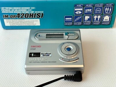 Sharp Minindisc Minidisk Net MD Recorder IM-DR420H 1Bit OVP - wie neu - Bild 1 von 4