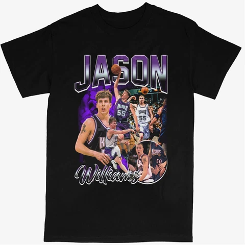jason williams sacramento kings basketball tee black t-shirt gift men women Cover