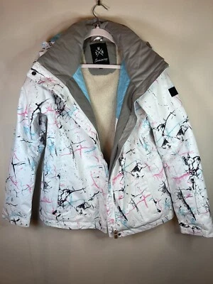 SMN Smaining Snowboard Esquí Abrigo Chaqueta Blanco Urbano Talla Grande Moda Foto 1 de 4