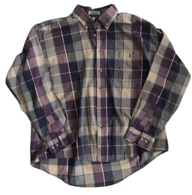 Members Only XL Button Up Dress Shirt Vtg Maroon Brown Single Needle Tailored - Image 1 of 4